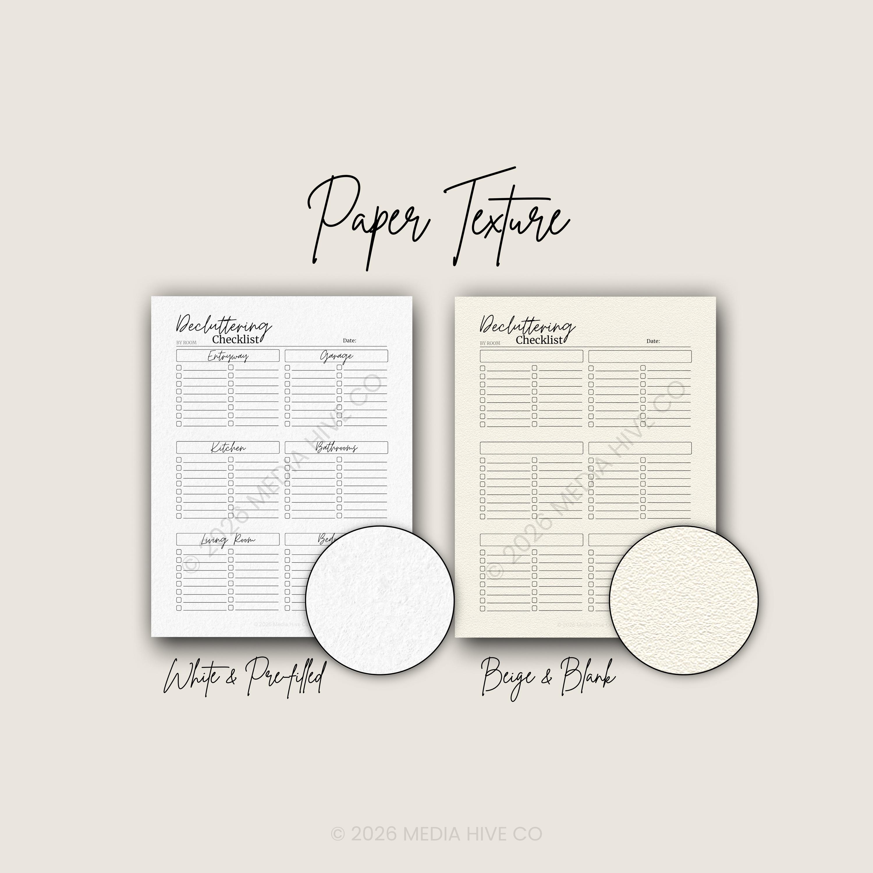 Room by Room Decluttering Checklist Printable PDF | Home Organization ...