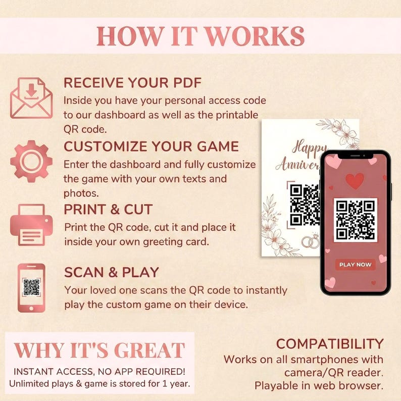 Custom Love Story Mobile Game: Personalized Anniversary Gift image 3