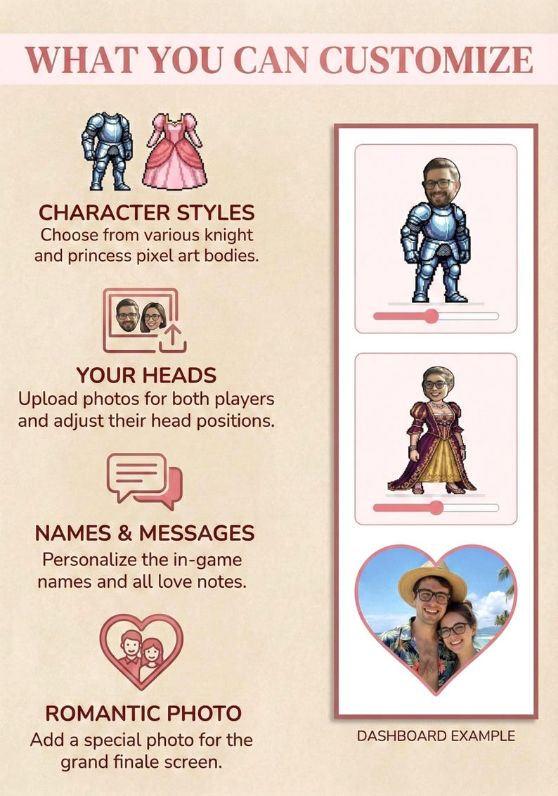 Custom Love Story Mobile Game: Personalized Anniversary Gift image 4