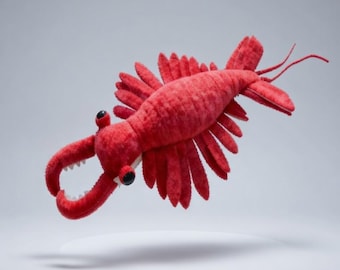 Brinquedo de Pelúcia Anomalocaris, Criatura Marinha Pré-histórica de Pelúcia, Brinquedo de Camarão
