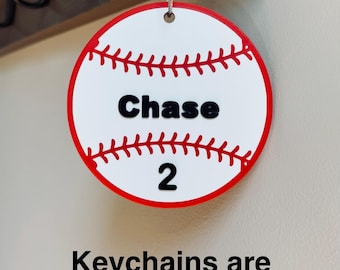 Etiqueta personalizada impresa en 3D para bolsas de béisbol y sóftbol de 10 cm (4 pulgadas) • Regalo de fin de temporada