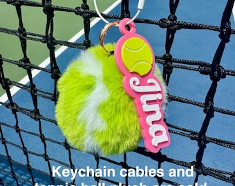 Etiqueta personalizada para bolsa de tenis impresa en 3D, 3,8 cm de altura • Accesorio de tenis • Nombre personalizado • Regalo de tenis • Regalo de fin de temporada