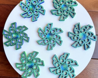 Fidget Spinner '67' impreso en 3D • Alivio del estrés • Tendencia viral para niños • Regalo de clase • Recuerdos de fiesta • Diseño geométrico de dos colores