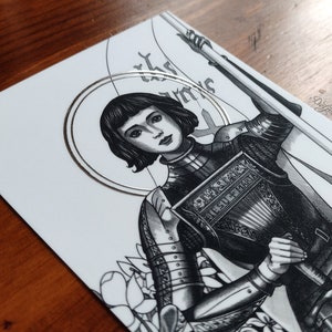 St. Joan of Arc 4x6 Silver-Foiled Print