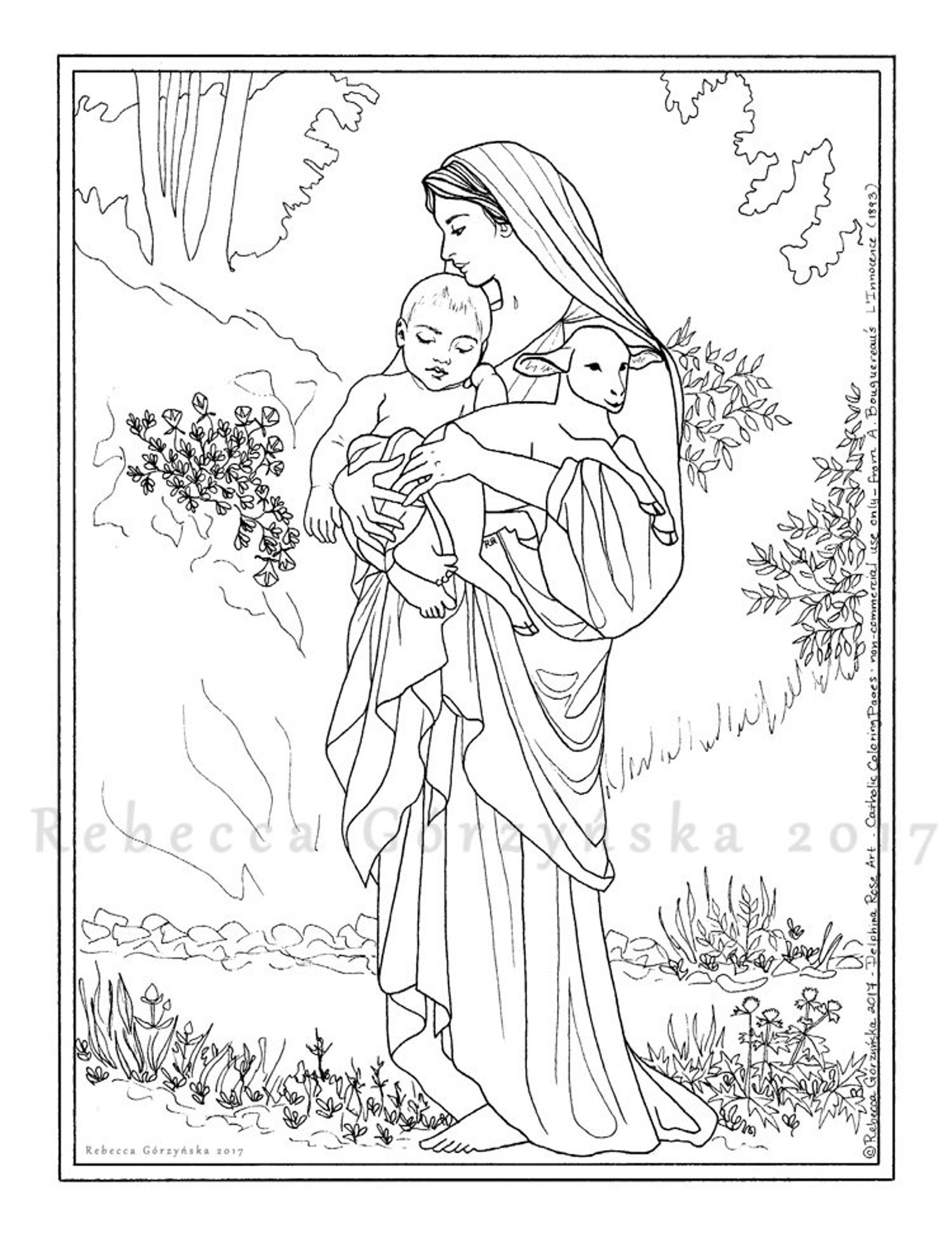 Sweetest Mother 10 Catholic Coloring Pages Etsy