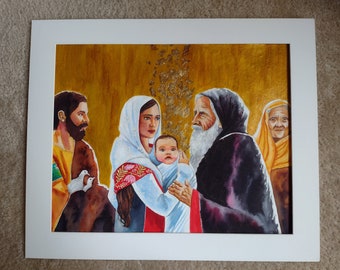 Original painting - The Prophecy of Simeon