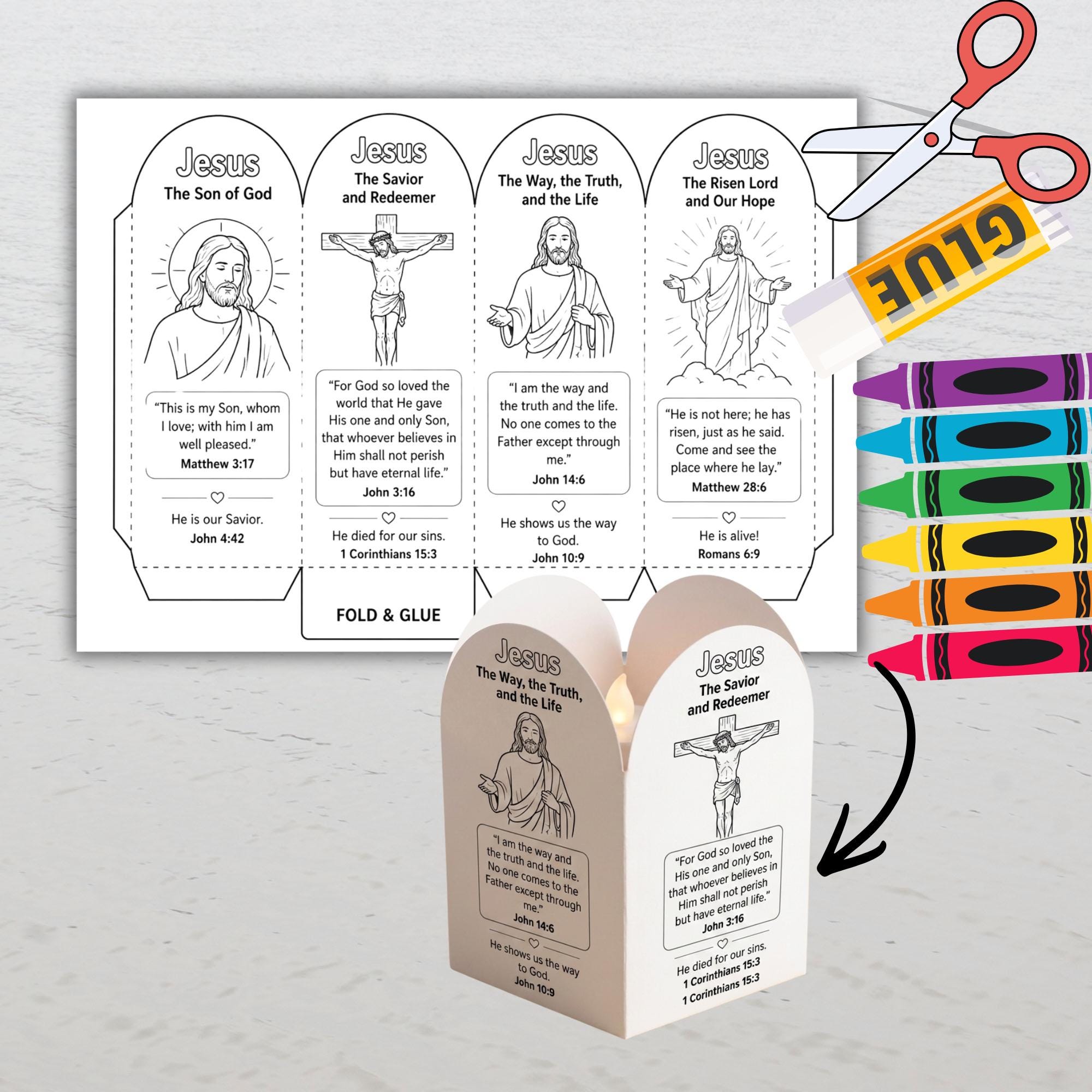 Jesus Paper Basket Craft for Kids, Christian Sunday School Activity ...