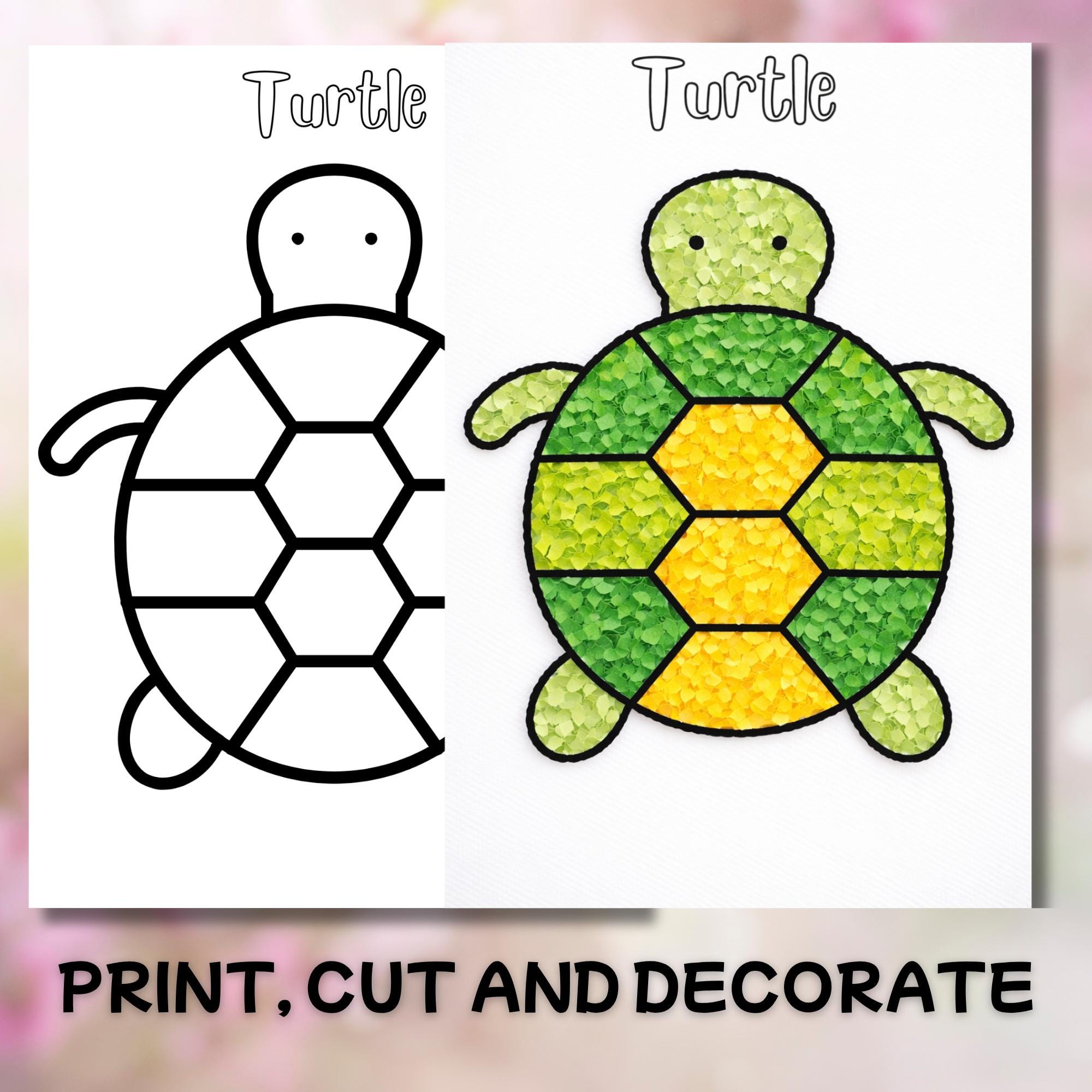 Spring Contact Papercraft Spring Torn Paper Craft Printable, Ladybug Bee Butterfly Craft Template ...