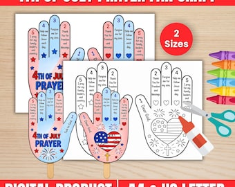 4 juli gebedswaaier ambacht, patriottische handafdruk gebedsvaartuig, Independence Day zondagsschoolactiviteit, christelijke kinderen afdrukbaar, VBS Craft