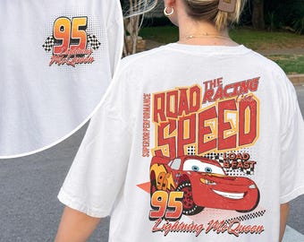 Lightning McQueen Comfort Colors  Shirt, Disney Pixar Cars Shirt, Disneyland Radiator Springs Shirt, Rusteze Shirt, Cars Birthday Shirt