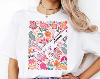 Personalized Mom & Kids Shirt, Custom Mothers Day Sweatshirt, Gift For Mom, Mama Shirt, Floral Mothers Day Shirt, Family Name Shirt