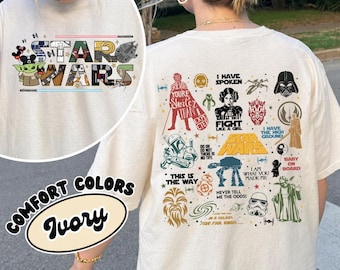 Star Wars Quote Comfort Colors Shirt, Galaxy's Edge Shirt, Disneyland Trip Shirt, Darth Vader Shirt, Grogu Shirt, Disney Star Wars Day Shirt