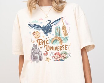 Comfort Colors Epic Universe 2026 Shirt, Family Trip Shirt, Super Mario and Luigi Shirt, Universal Studios Orlando Shirt, Toothless Shirt