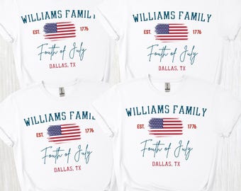 Custom 4th of July Family Matching Shirt, USA 250 Years Anniversary Shirt, Patriotic USA Shirt, Independence Day Shirt, Personalized Usa Tee