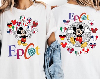 Comfort Colors® Epcot Shirt, Mickey Flags of Nations Shirt, Disney Family Vacation Shirt, EPCOT World Tour Shirt, Walt Disneyworld Shirt