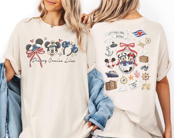 Comfort Colors® Disney Cruise Line Shirt, Disney Family Vacation Shirt, Mickey And Minnie Shirt, Coquette Disney Cruise 2026 Shirt