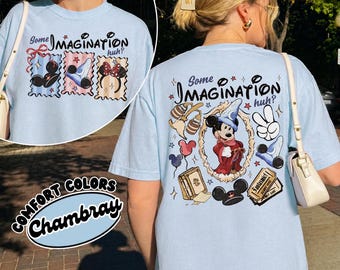 Some Imagination Huh Comfort Colors® Shirt, Disneyworld Trip Shirt, Wizard Mickey And Friends Shirt, Fantasmic Shirt, Disney Fantasia Shirt