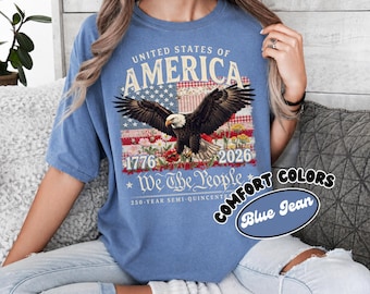 Comfort Colors We The People Shirt, Semiquincentennial Shirt, Patriotic USA Shirt, USA 250th Anniversary Shirt, 4th Of July Shirt
