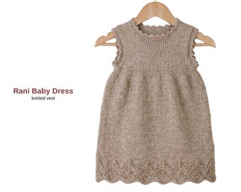 Rani Babykleid Strickmuster – Lochstrick Babykleid PDF – Kleinkind Kleid Muster – Baby Mädchen Outfit – Handgemachtes Strickkleid-Baby Mädchen Geschenk