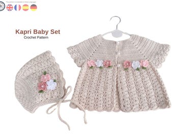 Kapri Baby Set Crochet Pattern – Vest & Hat PDF – Baby Outfit Pattern – Newborn Gift – Handmade Baby Clothes – Crochet Pattern Set