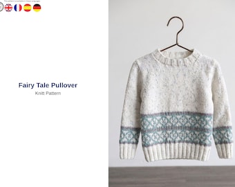 Fair Isle Pullover Knitting Pattern PDF, Nordic Kids Sweater Pattern, Child Fair Isle Jumper, Baby Knit Sweater- Baby Pullover Gift-
