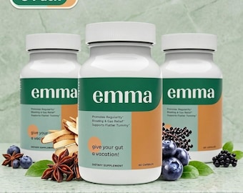 Emma Improve Digestive Gut Health Clean Skin Boost Metabolism 60 CT Antioxidant