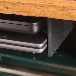 Discreet Under-Desk Dual Laptop Mount – Slim, Strong, and Space-Saving
