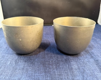 Pair of Vintage Web Pewter Jefferson Cups