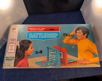 Vintage Milton Bradley Battleship Game  Copyright 1967