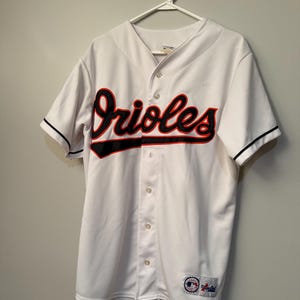 ヴィンテージ ボルチモア・オリオールズ カル・リプキン・ジュニア ホワイト ボタンダウン MLB ジャージ