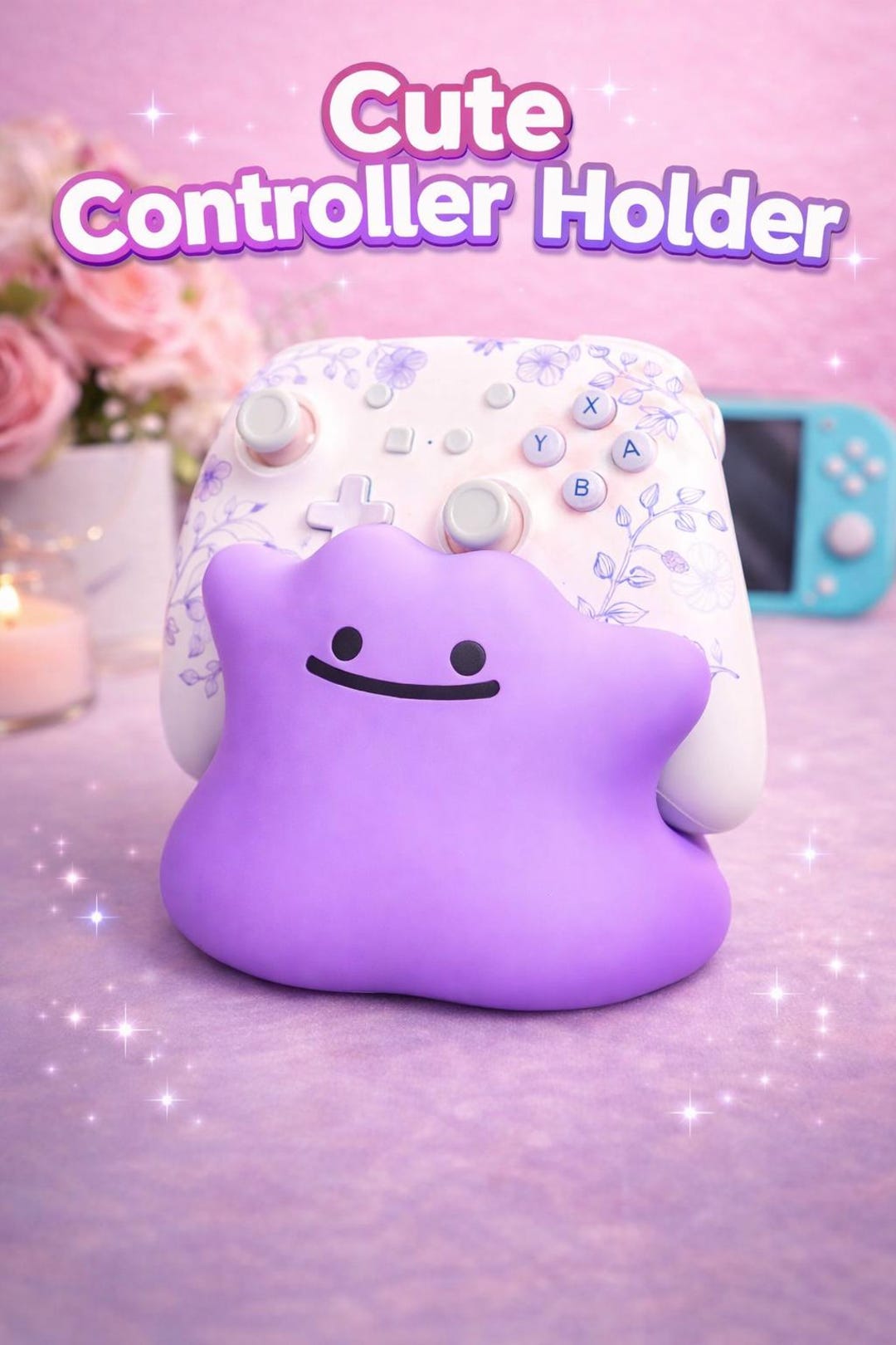 Ditto Controller Holder – 3D Printed Gaming Accessory (fan-inspired) - Etsy