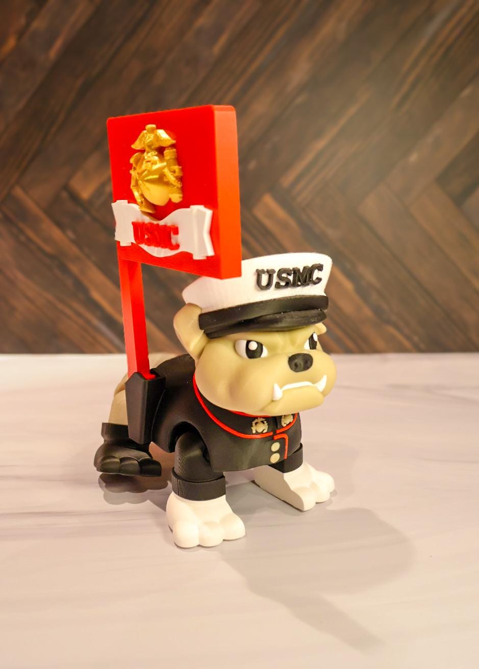 Marine Bulldog Statue - Etsy