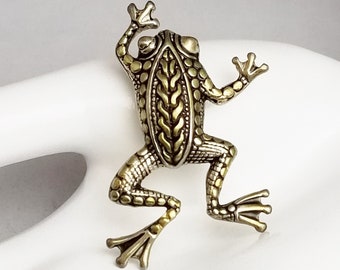 Vintage Sterling Silver & Gold Vermeil Tree Frog Brooch, Fine Jewelry Pin on Etsy