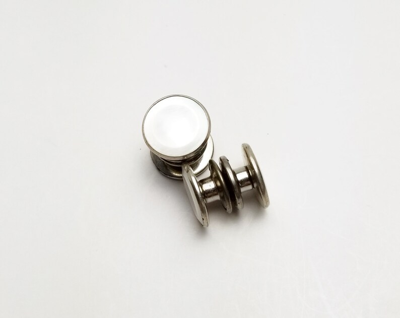 Gift For Him 1920/'s Collectible Cuff Links Fancy Formal Dress Men/'s Man/'s Fathers Day Mother of Pearl Snap Link CUFF LINKS