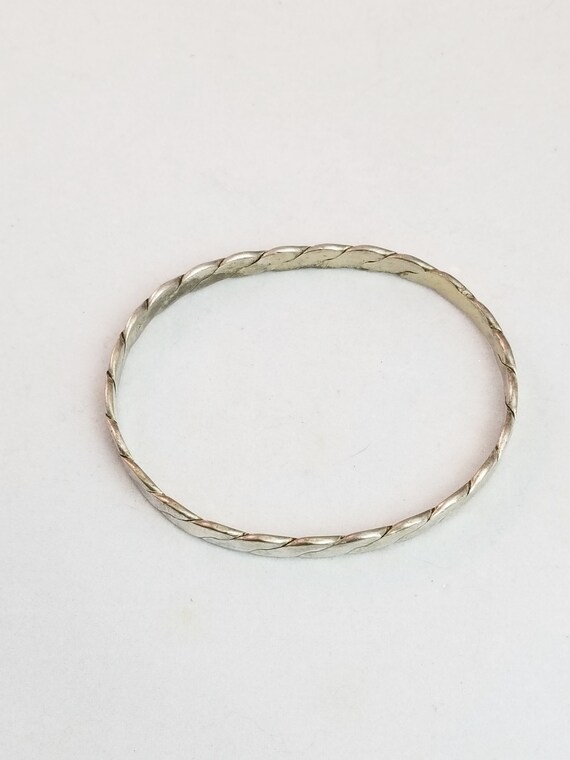 Taxco Mexico Sterling Silver Bangle Bracelet 1970… - image 6