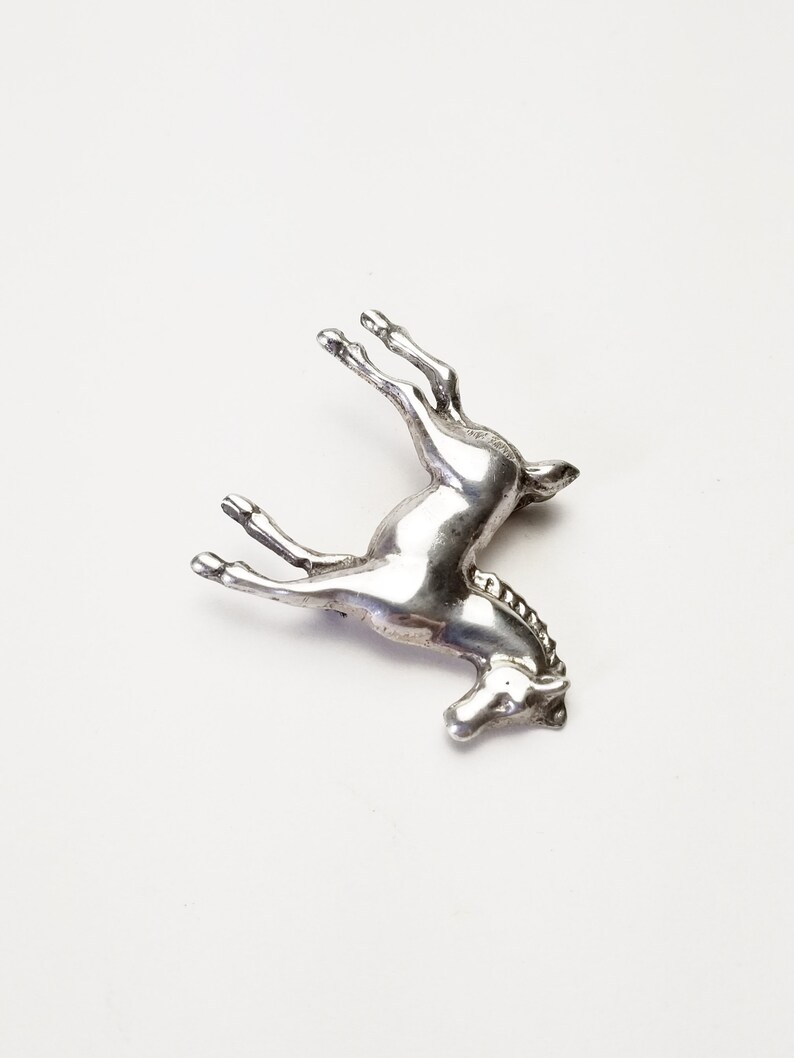 Gift For Her Gift Fine Jewelry Pin Vintage Sterling Silver Pony Colt Filly HORSE Brooch Gift Under 45 Dollars on Etsy
