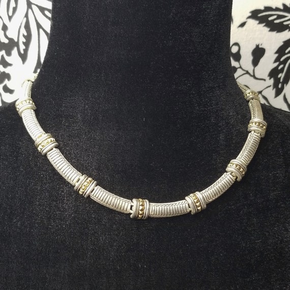 Gold & Silver Metal Egyptian Revival Style Choker… - image 5