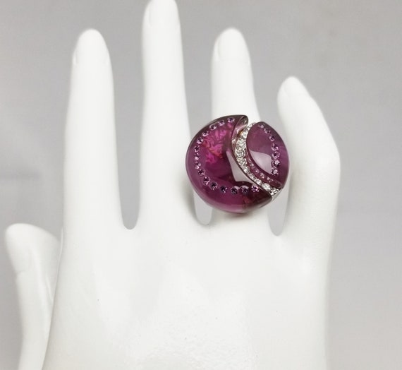 Chunky, Unique, Bold, Designer Statement Ring - V… - image 1