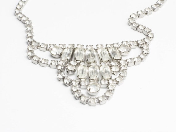 1930's Vintage Baguette Rhinestone Bold Statement… - image 4