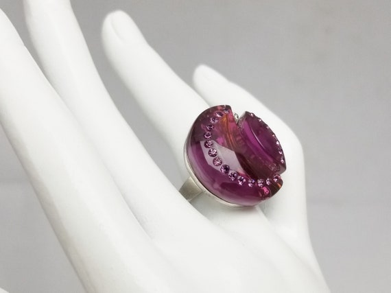 Chunky, Unique, Bold, Designer Statement Ring - V… - image 3