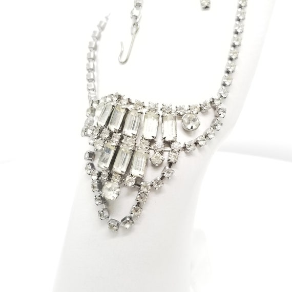 1930's Vintage Baguette Rhinestone Bold Statement… - image 8