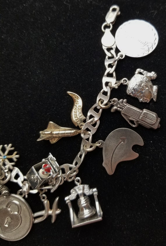 Vintage Sterling Silver Loaded 17 Charms, Charm B… - image 6