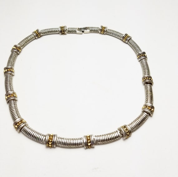 Gold & Silver Metal Egyptian Revival Style Choker… - image 6