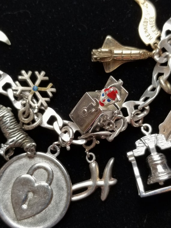 Vintage Sterling Silver Loaded 17 Charms, Charm B… - image 5
