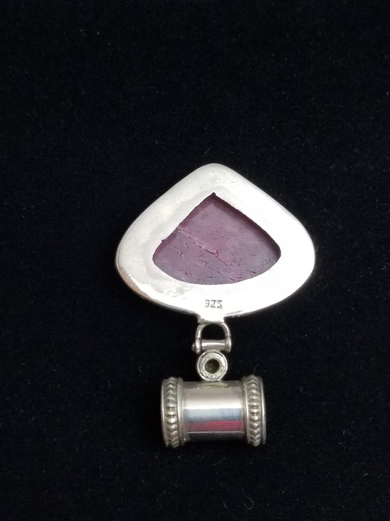 Sterling Silver Ruby Zoisite Gemstone Pendant: Fi… - image 5