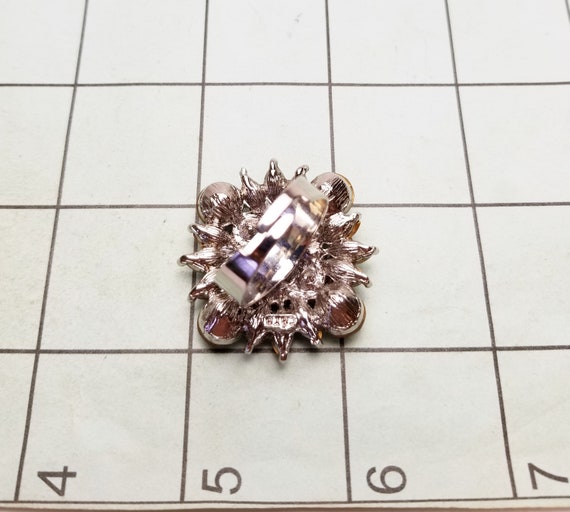 Signed Cara Rhinestone Statement Ring: Black & Si… - image 9