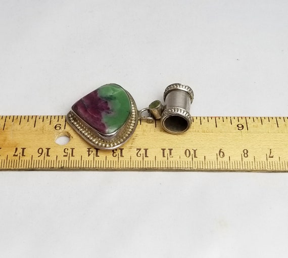 Sterling Silver Ruby Zoisite Gemstone Pendant: Fi… - image 10