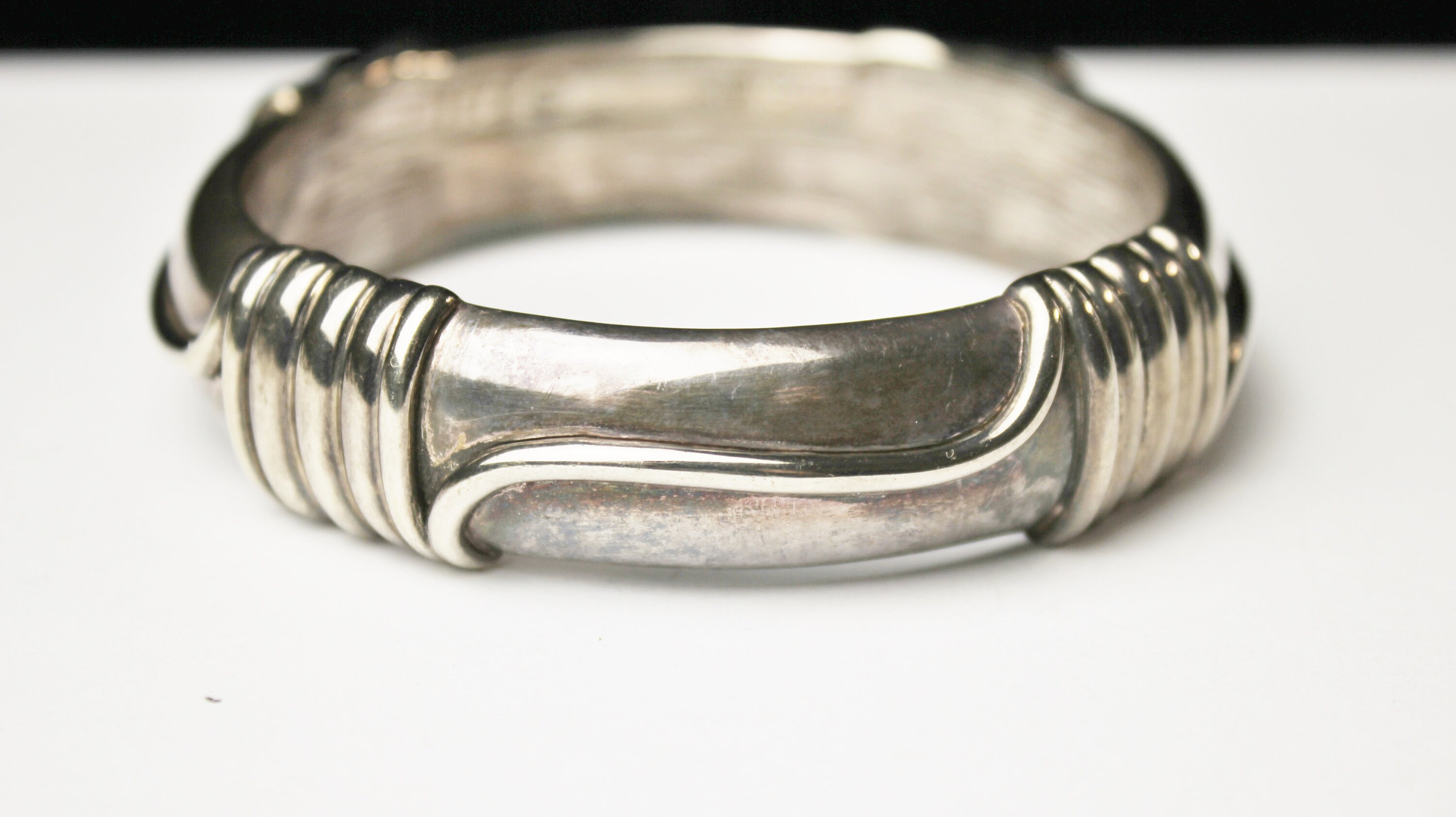 silver bangle cuff bracelet