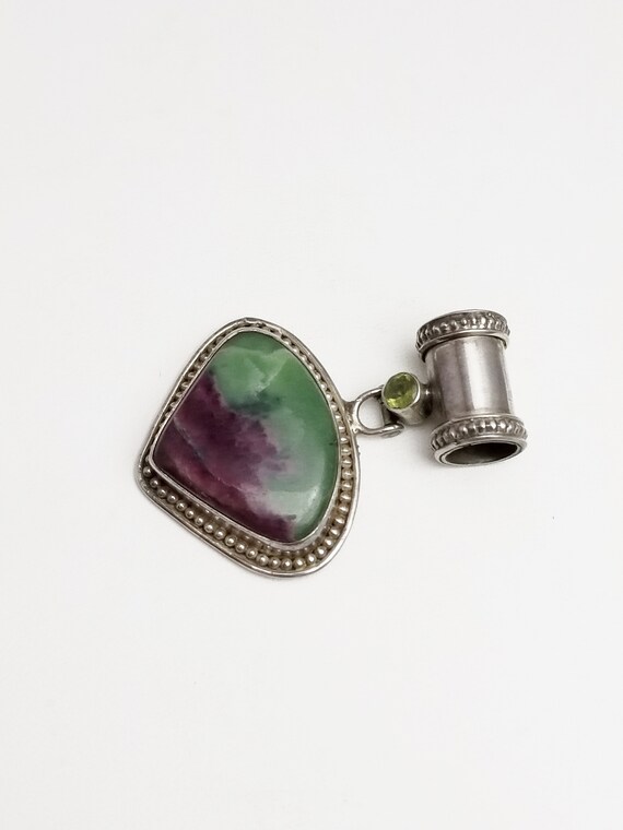 Sterling Silver Ruby Zoisite Gemstone Pendant: Fi… - image 8