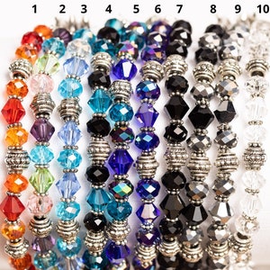 Medical Alert Bracelet Replacement, STRETCH Beaded Interchangeable Medical ID Bracelet Woman, Crystal Design, Medical ID Tag Not Included